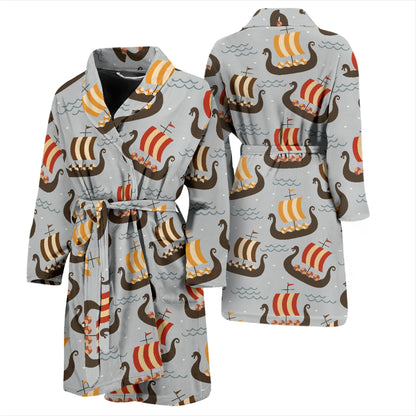 Vikings Print Design LKS308 Men Bathrobe