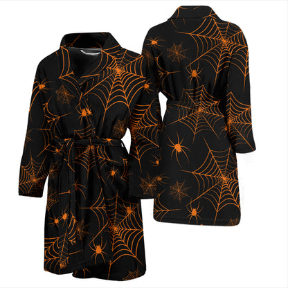Spider Web Print Design LKS306 Men Bathrobe