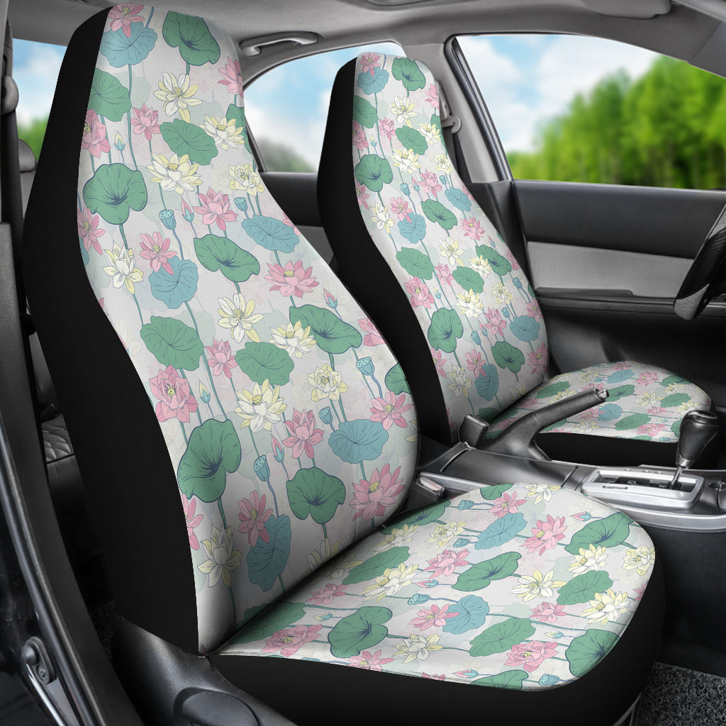 Water Lily Print Design LKS305 Car Seat Covers