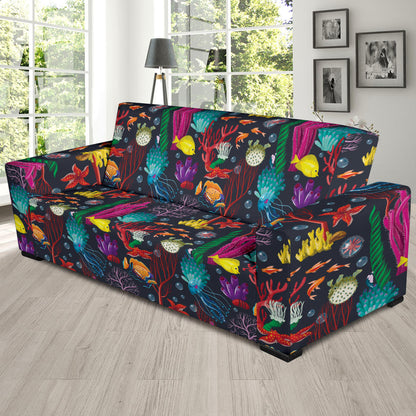 Underwater Cute Print Design LKS303 Sofa Slipcover