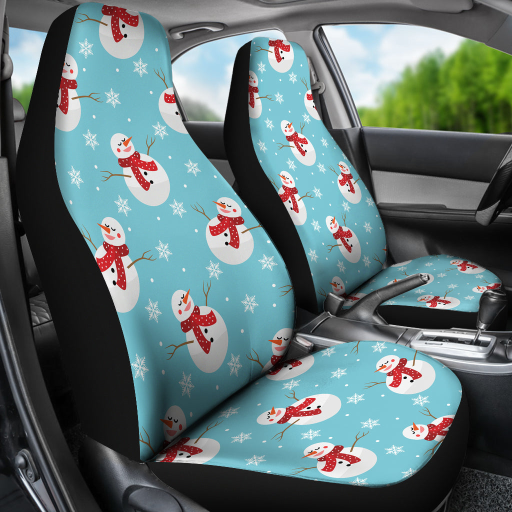 Snowman Print Design LKS304 Car Seat Covers