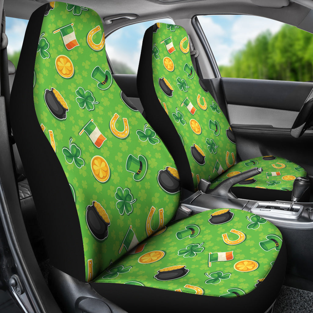 Shamrock Saint Patrick's Day Print Design LKS302 Car Seat Covers