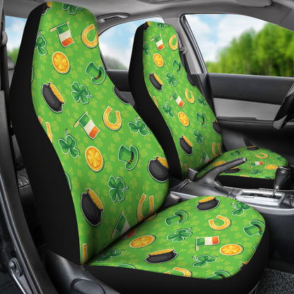 Shamrock Saint Patrick's Day Print Design LKS302 Car Seat Covers