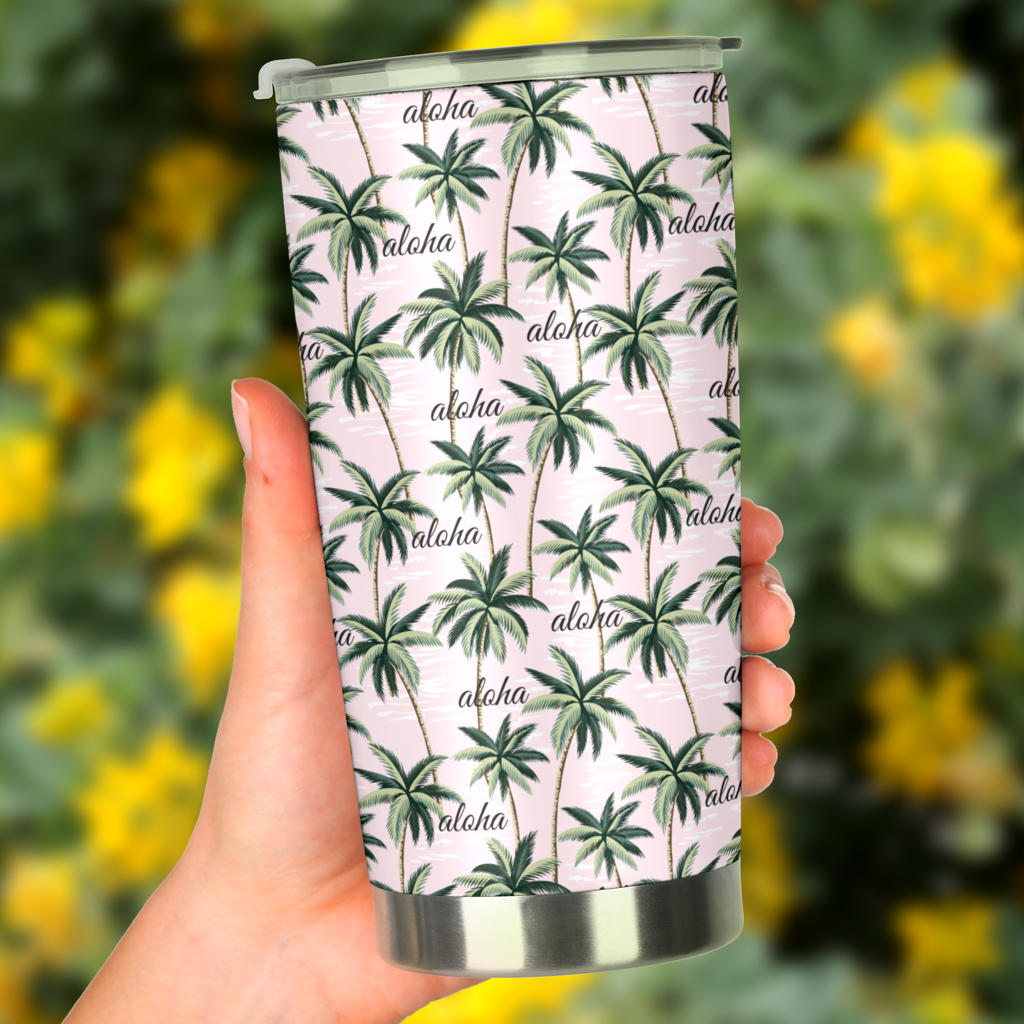 Aloha Beach Pattern Design Themed Print Tumbler