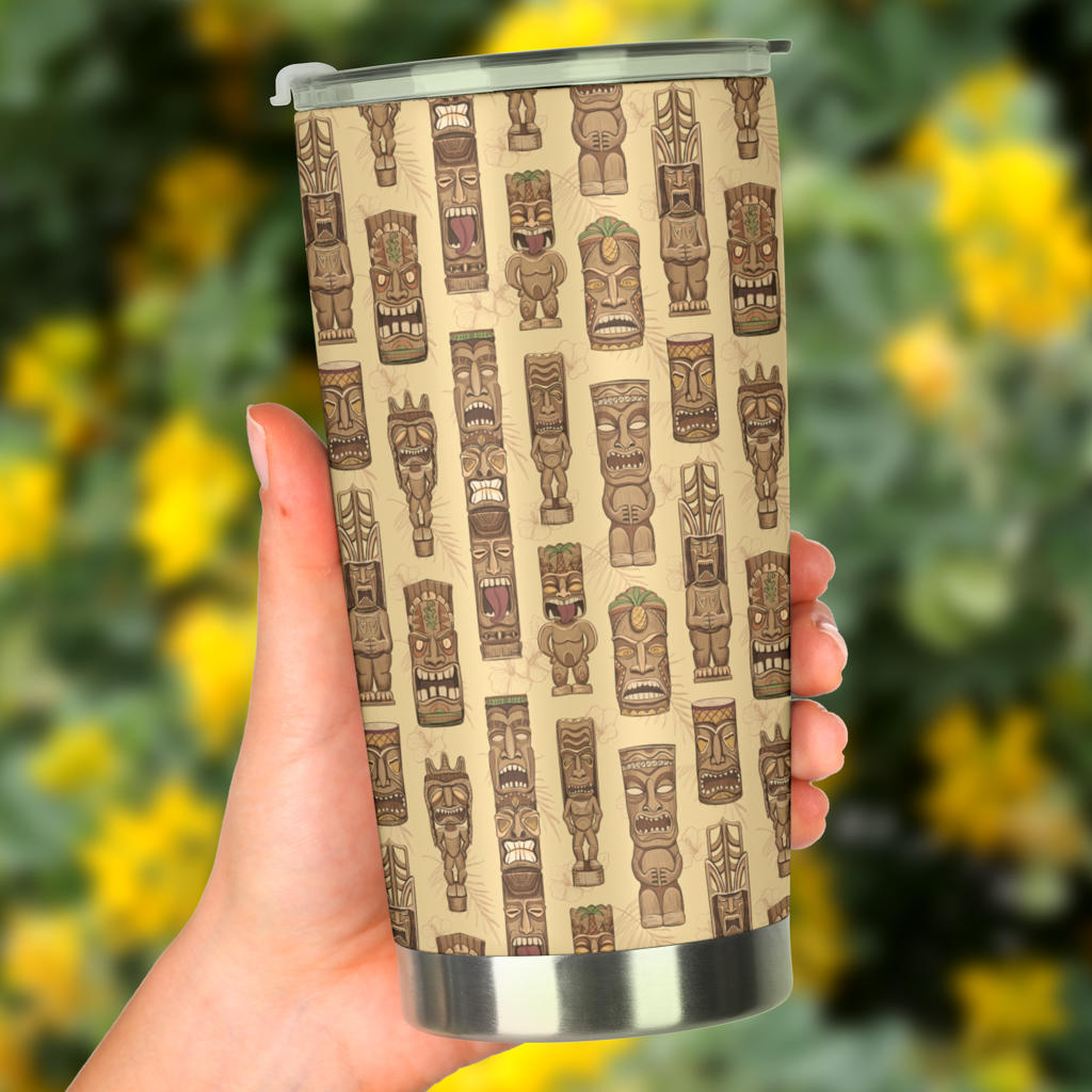Totem Tiki Style Themed Design Tumbler