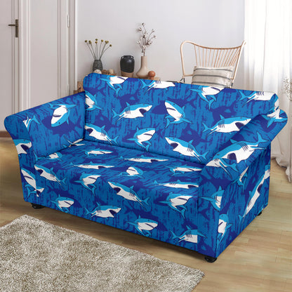 Shark Print Design LKS308 Loveseat Couch Slipcover
