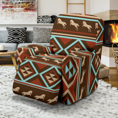 Western Horse Pattern Print LKS301 Recliner Slipcover