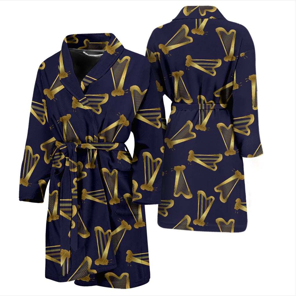 Harp Print Design LKS401 Men Bathrobe