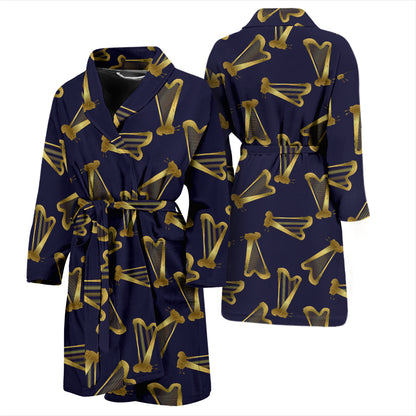 Harp Print Design LKS401 Men Bathrobe