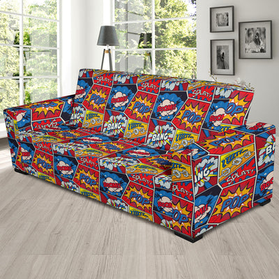 Comic Book Pattern Print Design 03 Sofa Slipcover