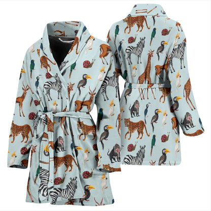 Safari Animal Print Design LKS306 Women Bathrobe