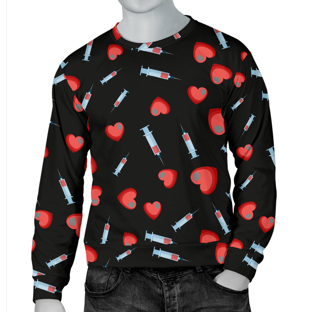 Phlebotomist Medical Concept Men Long Sleeve Sweatshirt