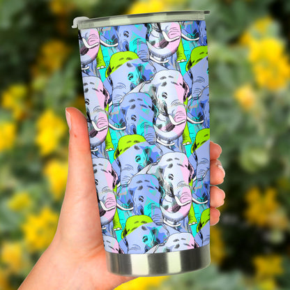Elephant Art color Print Pattern Tumbler