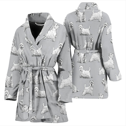 Scottish Terriers Print Design LKS3011 Women Bathrobe