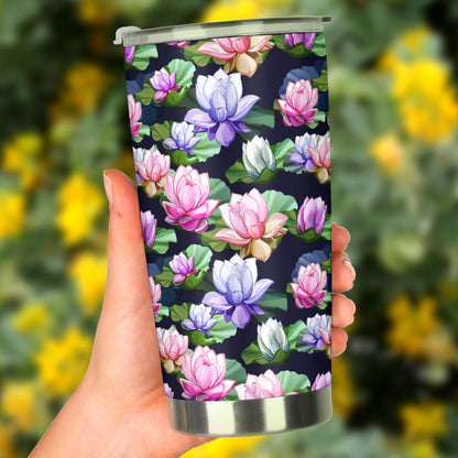 Lotus Flower Print Design Tumbler