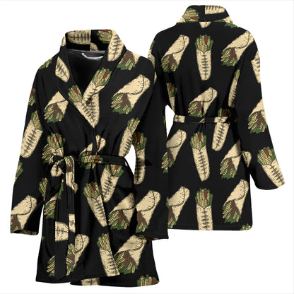 Burrito Print Design LKS303 Women Bathrobe