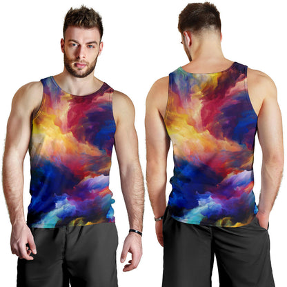 Vortex Twist Swirl Water Color Design Men Tank Top