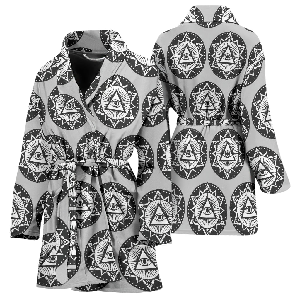 Third Eye Print Design LKS301 Women Bathrobe