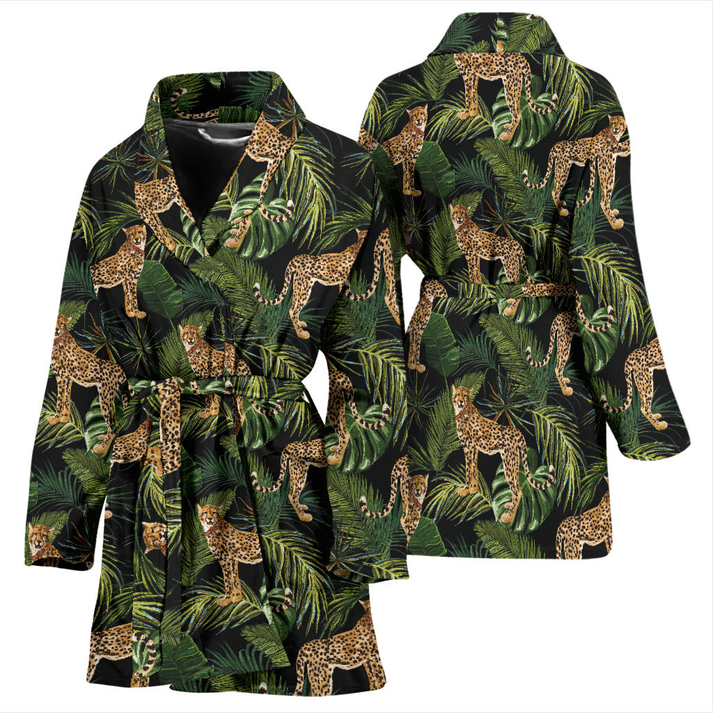 Cheetah Pattern Print Design 05 Women Bathrobe