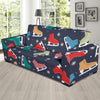 Ice Skate Pattern Print Design 04 Sofa Slipcover