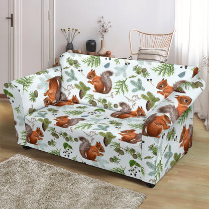 Squirrel Print Design LKS308 Loveseat Couch Slipcover