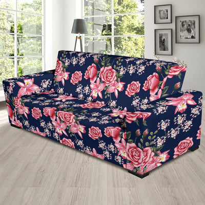 Rose Pattern Print Design A05 Sofa Slipcover