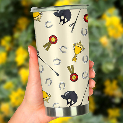 Equestrian Horseshoe Equipment Tumbler
