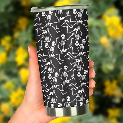 Skeleton Themed Print Tumbler