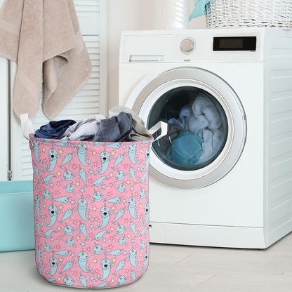 Narwhal Cartoon Cute Print Laundry Basket