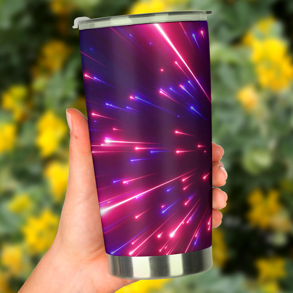 Celestial Purple Blue Neon Speed Light Tumbler