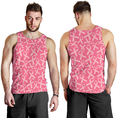 Breast Cancer Awareness Themed Men Tank Top