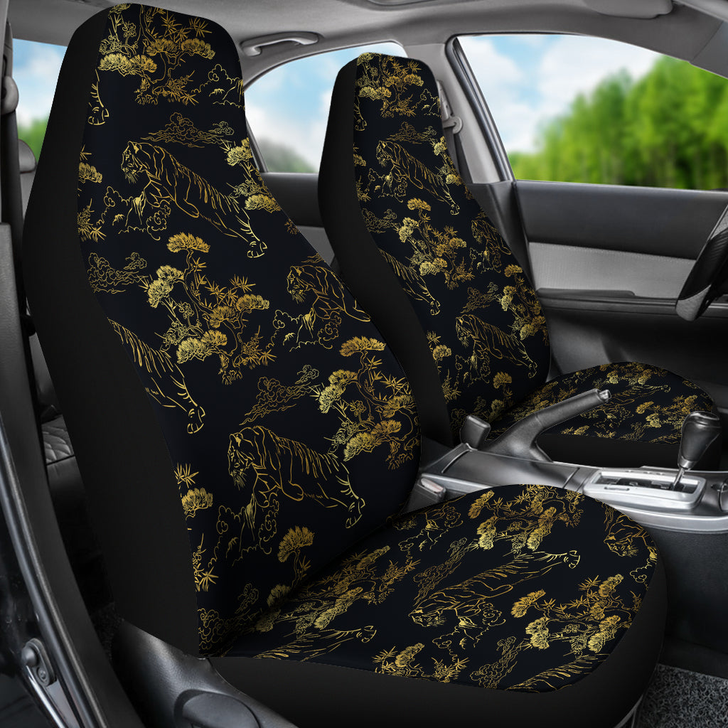 Tiger Japan Style Print Design LKS305 Car Seat Covers