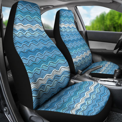 Wave Print Design LKS301 Car Seat Covers