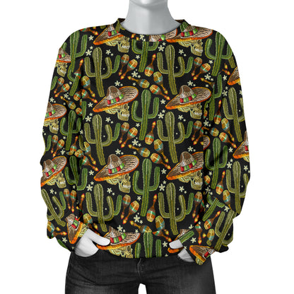 Western Style Print Women Long Sleeve Sweatshirt