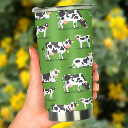 Cow Happy Print Pattern Tumbler