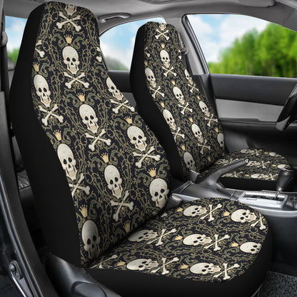 Skull King Print Design LKS307 Car Seat Covers