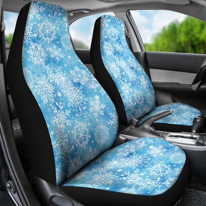 Snowflake Blue Print Design LKS301 Car Seat Covers