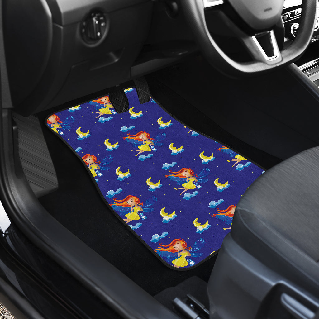 Fairy with Moon Print Pattern Car Floor Mats Front Back