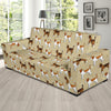 Beagle Pattern Print Design 01 Sofa Slipcover