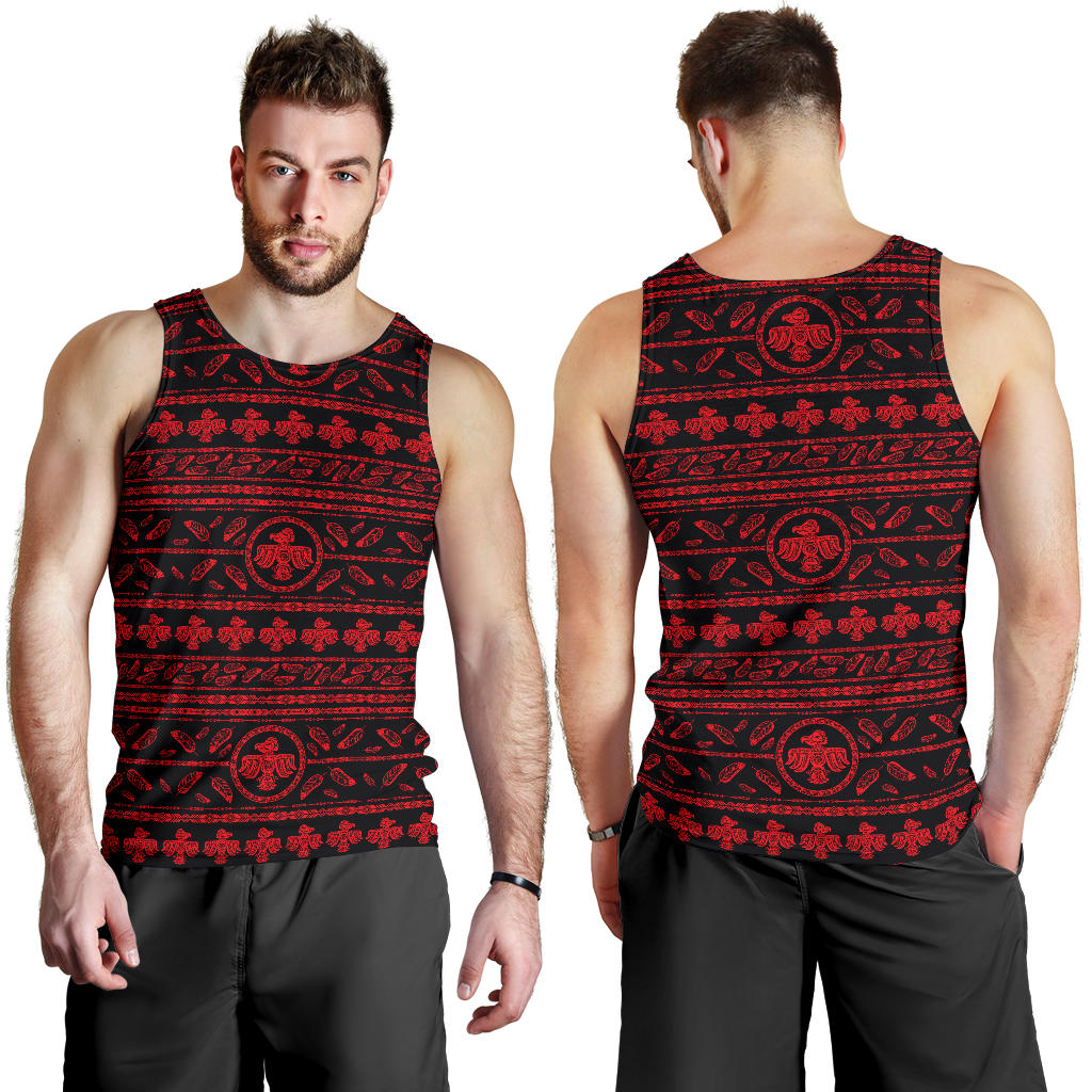 Native American Eagle Themed Print Men Tank Top