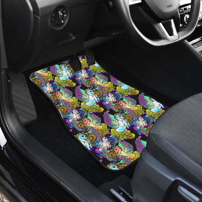 Unicorn With Wings Print Pattern Car Floor Mats Front Back