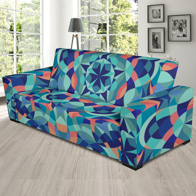 Kaleidoscope Pattern Print Design 03 Sofa Slipcover