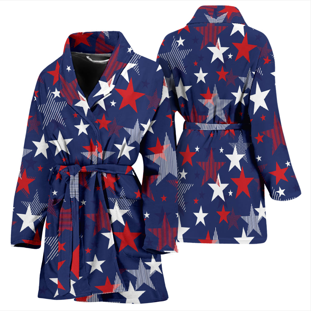 Star Print Design LKS304 Women Bathrobe