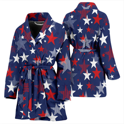 Star Print Design LKS304 Women Bathrobe