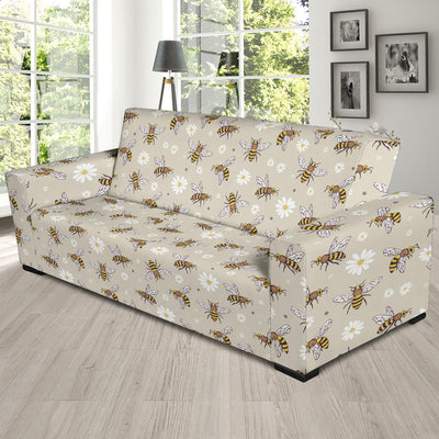 Bee Pattern Print Design 03 Sofa Slipcover