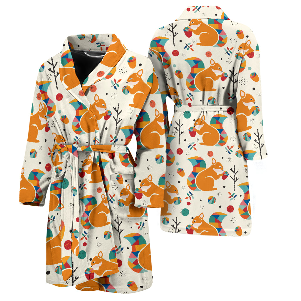 Squirrel Print Design LKS304 Men Bathrobe