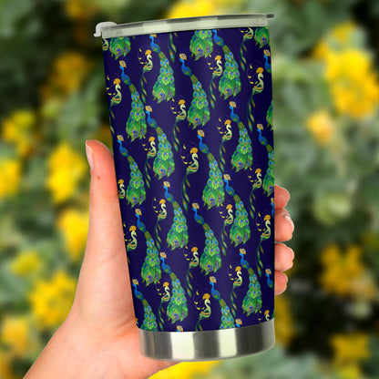 Peacock Art Design Print Tumbler