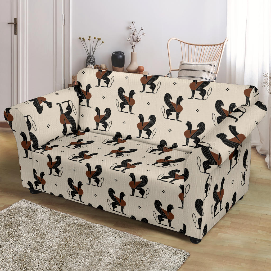 Ancient Greek Print Design LKS3010 Loveseat Couch Slipcover