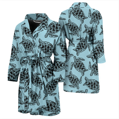 Sea Turtle Print Design LKS3010 Men Bathrobe