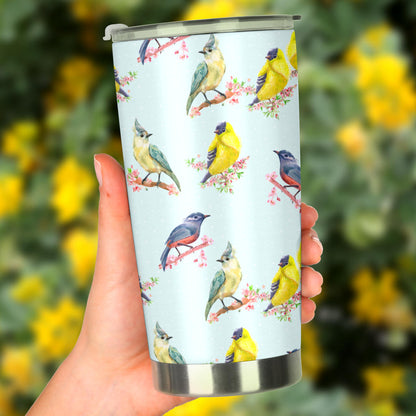 Bird Sweet Themed Print Pattern Tumbler